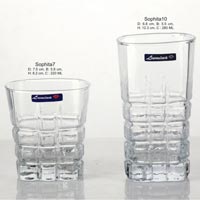 2 Pieces Glass Plain Water Tumbler
