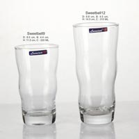 2 Pieces Glass Plain Water Tumbler