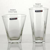 2 Pieces Glass Plain Water Tumbler