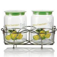 2 Piece Glass Jar Set
