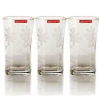 6 Pieces Glass Printed Water Tumbler