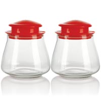 2 Piece Glass Jar Set