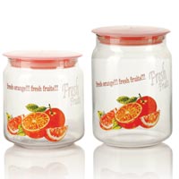 4 Piece Glass Jar Set