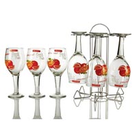 6 Pieces Glass Wine Tumbler