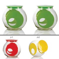 2 Piece Glass Jar Set