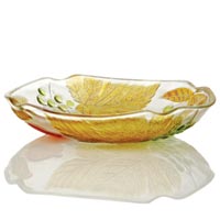2 Piece Glass Snack Plate Set