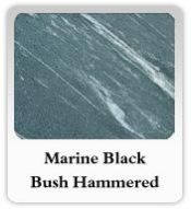 Marine Black Bush Hammered Marble