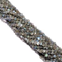 Labradorite Faceted Coin Beads