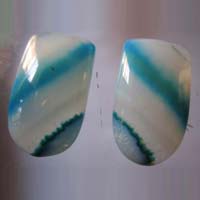 Multi Chalcedony 14x24mm  Pear Shape Cabochons