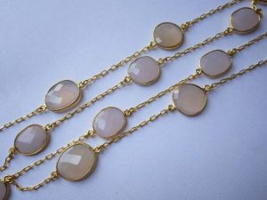 Pink Chalcedony Chain