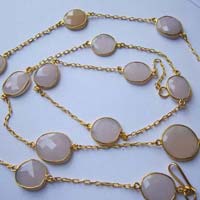 Pink Chalcedony Chain