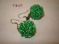 curlley greeny earrings