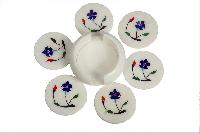 Handicraft WHITE MARBLE TEA COASTER