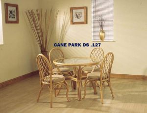 Cane Dining Table Set