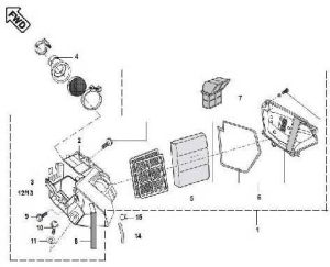 Two Wheeler Air Filter Assembly