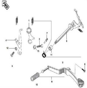 Two Wheeler Gear Change Assembly