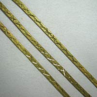 Antique Brass Herringbone Star Cut Chain