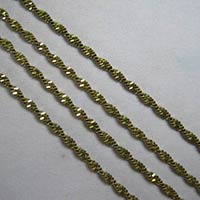 Antique Brass Herringbone Twist Chain