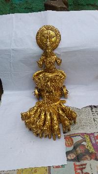 Brass Sun God Statue