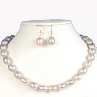 Drop Multi Color Freshwater Pearl Necklace Earring