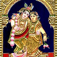 Radha Krishna Tanjore Paintings