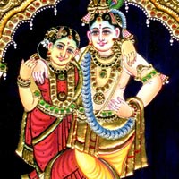 Tanjore Paintings of Radha Krishna