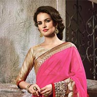 Chiffon+Georgette+Net,designer saree