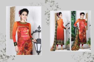 Orange & Black Beautiful Salwar Suit