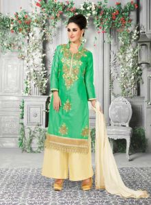 Satin Lawn Cotton Fancy Salwar Suit