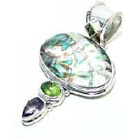 silver gemstones pendants