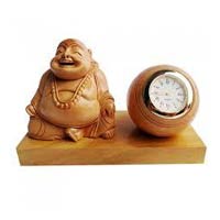 Wooden Laughing Buddha Statues