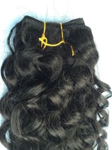 curly virgin human hair Machine weft