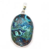 Chrysocolla Silver Pendant