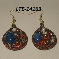 Beaded, Embroidered Earrings