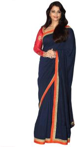 Aish Blue Craft saree