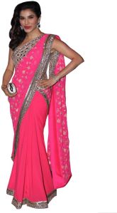 Pink saree