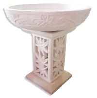 carved limestone flower pot