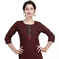 Amazing Allure Black Cotton Kurta for Ladies