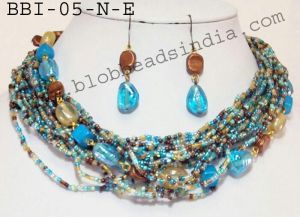 glass bead necklace set