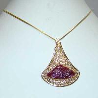 Diamond Studded Gold Pendants