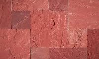 red sandstone tile