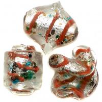 Big Hole Silver Foil Glass Bead