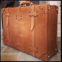 leather suitcase