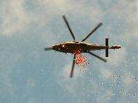 flower drop by helicopter