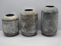 Iron Vase Cement Finish