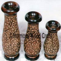 Wooden Carved Flower Pot