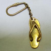 Brass Slipper Keychain