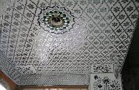 Glass Inlay Work On Ceiling