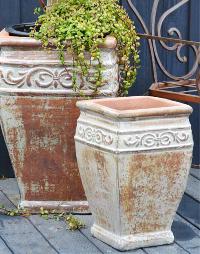 antique look flower pot