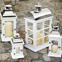 White color metal lantern